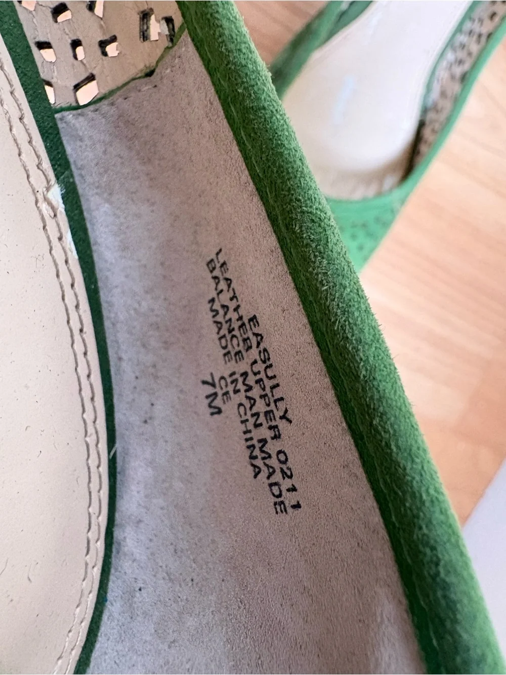 Enzo Angiolini Green Suede Laser-Cut Peep-Toe Heels